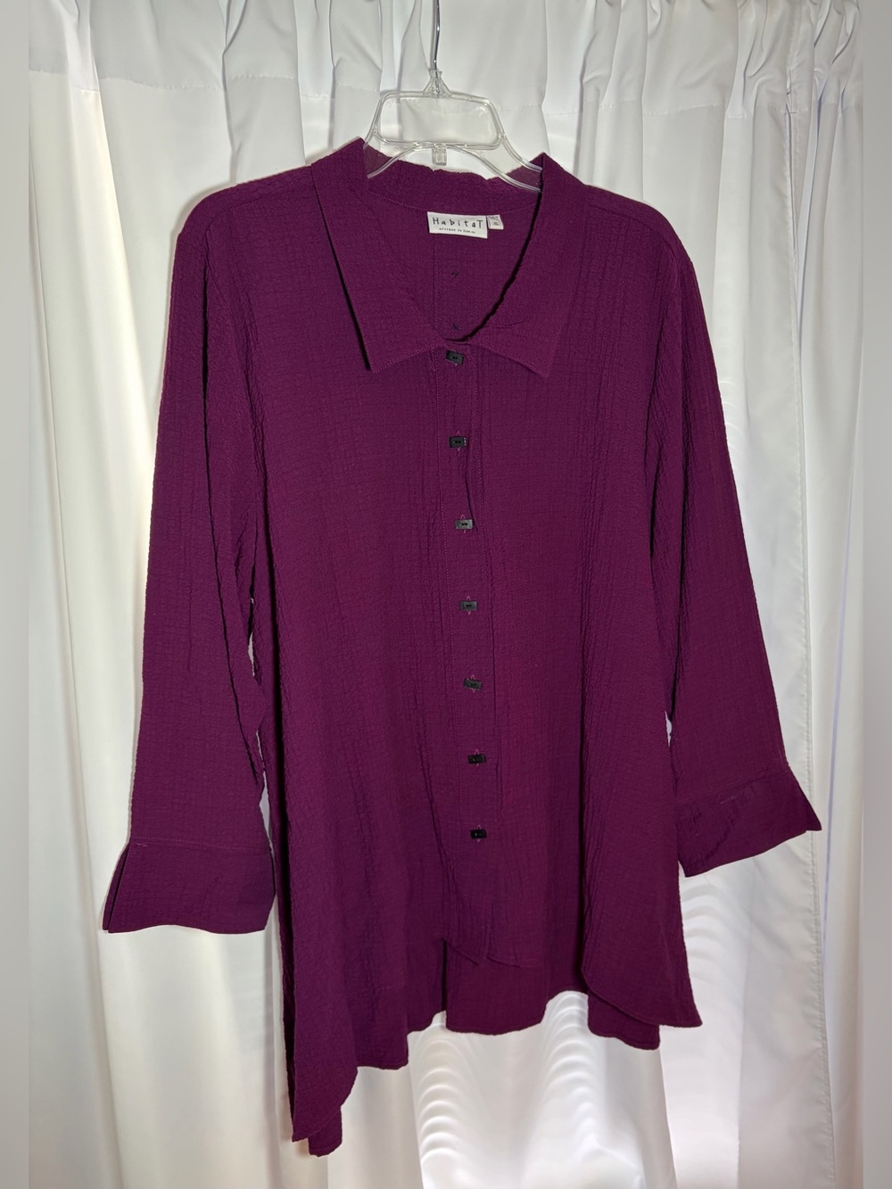 HABITAT Plum Tunic Blouse size XL